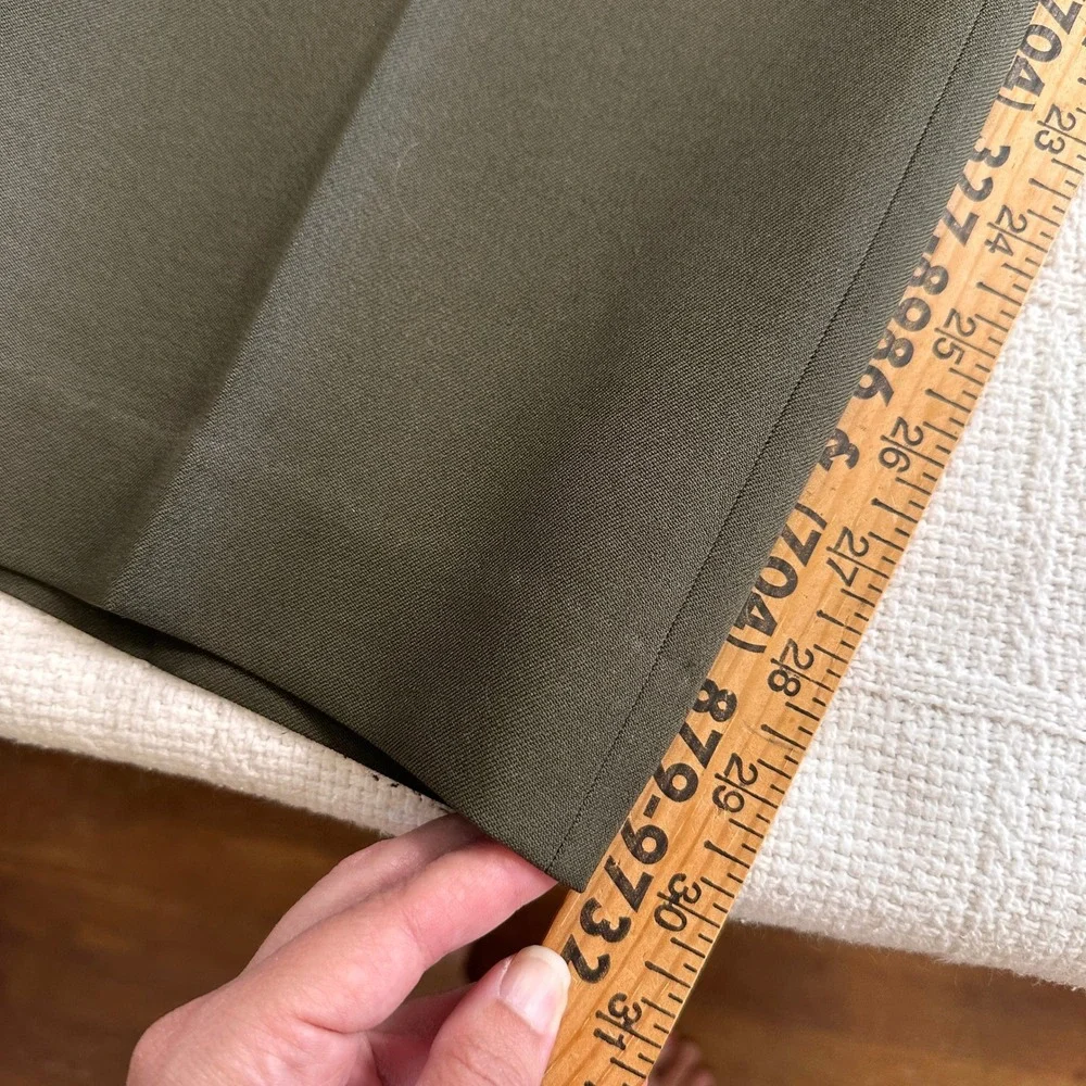 VTG Levi's Action Slacks 38x30 Olive Green Brown Made USA Dress Pants Grandpa